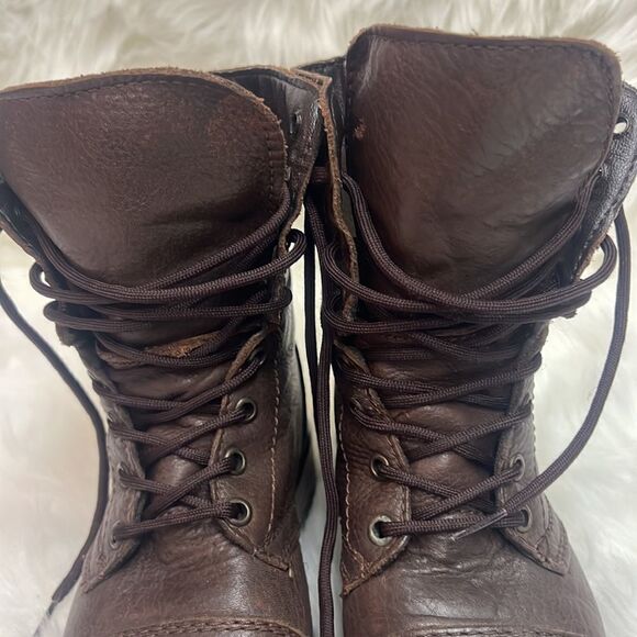 Steve Madden Troopa Lace Up Combat Moto Boots Fisherman Core B75 - Picture 9 of 10